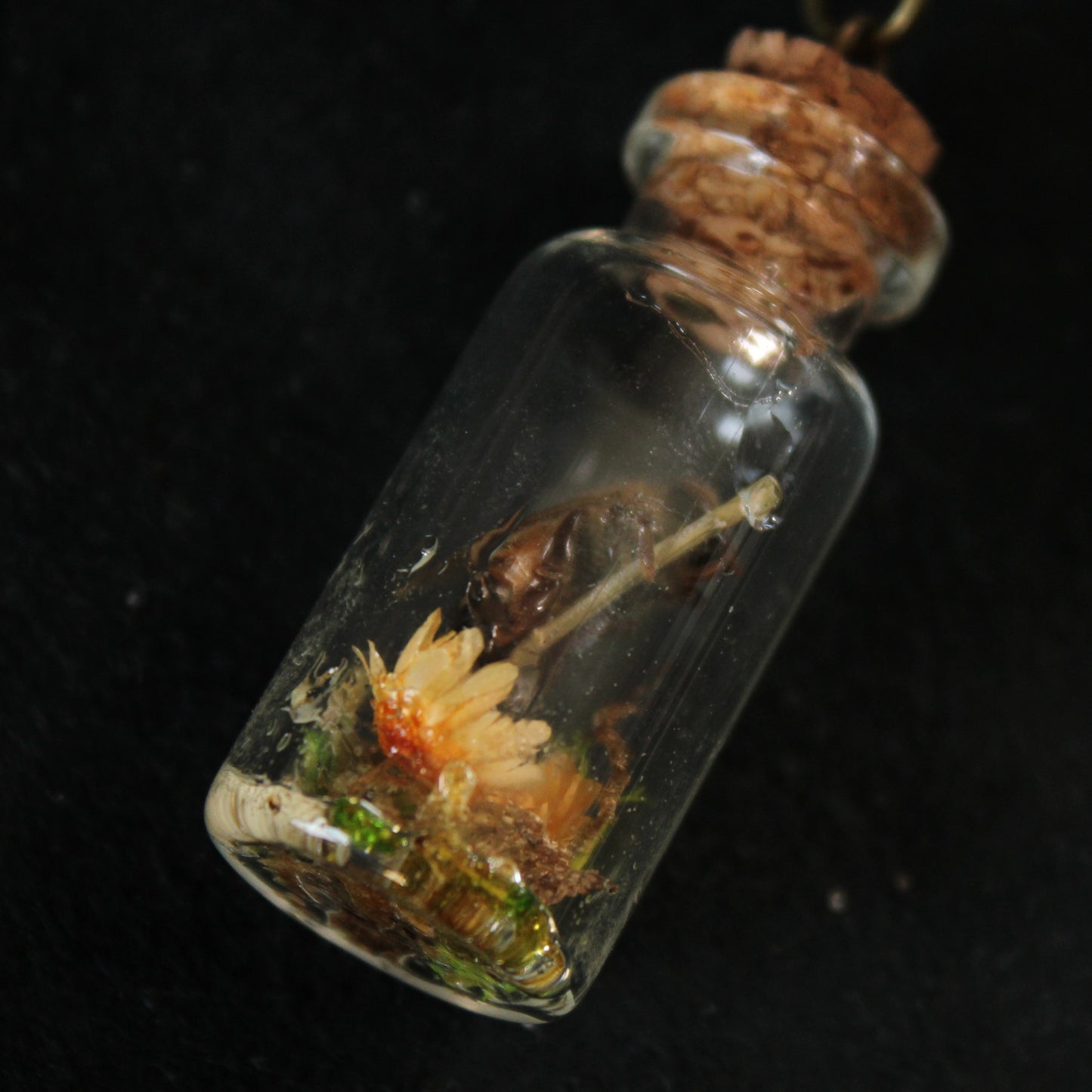 Bee and Orange Flower Necklace
