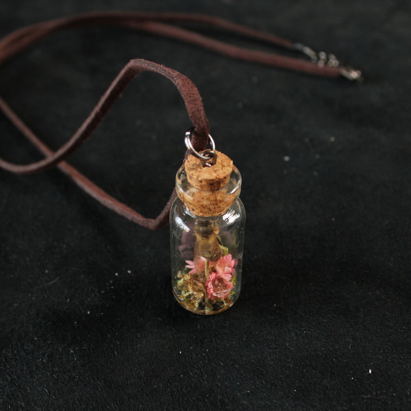Bee and Pink Flower Necklace