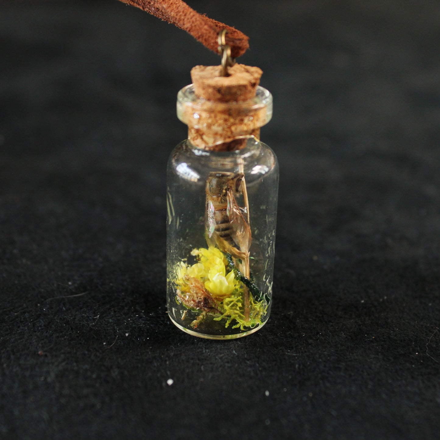 Bee and Yellow Flower Necklace