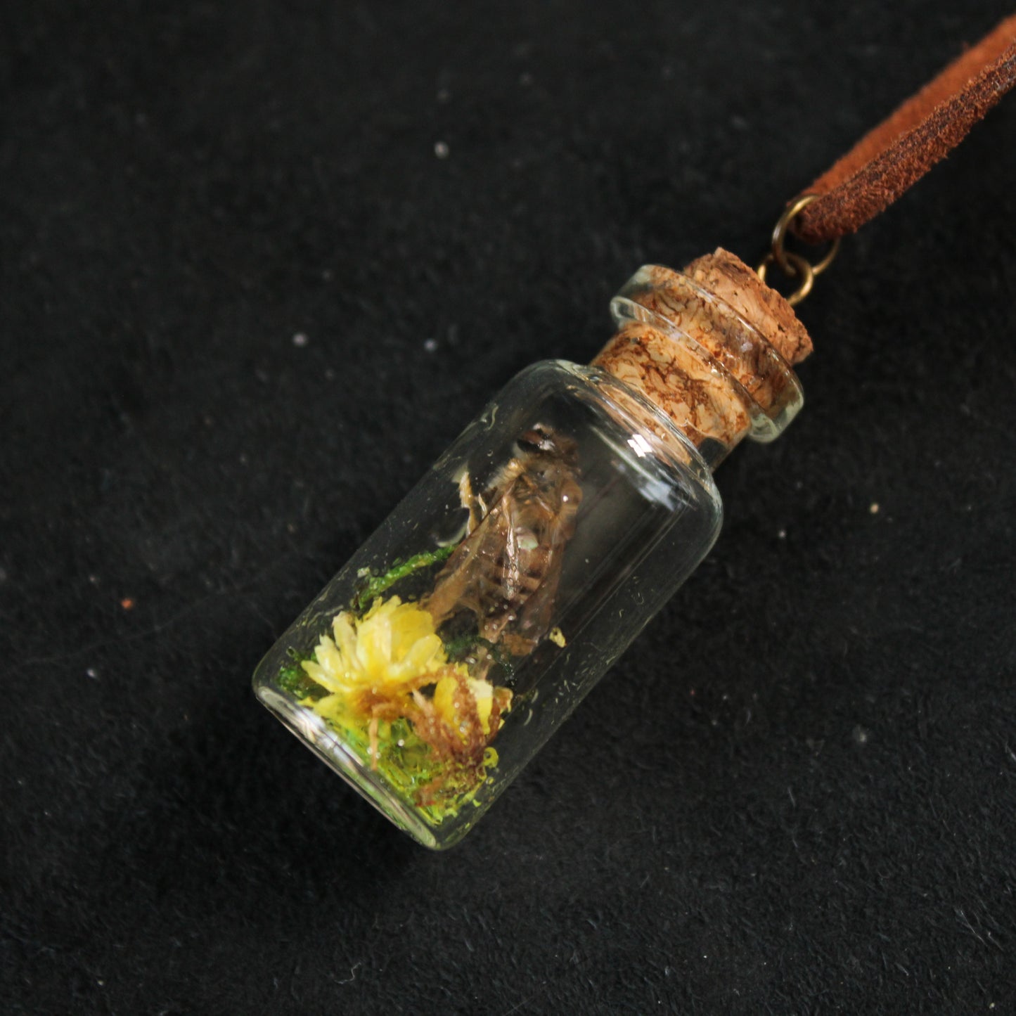 Bee and Yellow Flower Necklace