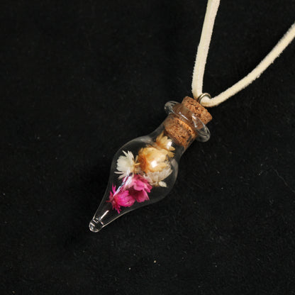 Orange/Pink/White Flowers Necklace