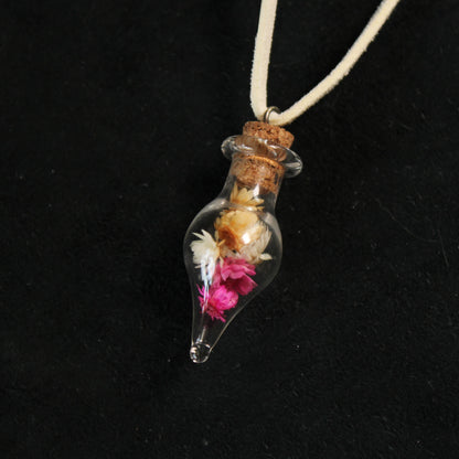 Orange/Pink/White Flowers Necklace