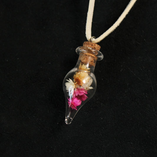Orange/Pink/White Flowers Necklace