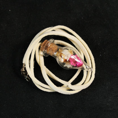 Orange/Pink/White Flowers Necklace