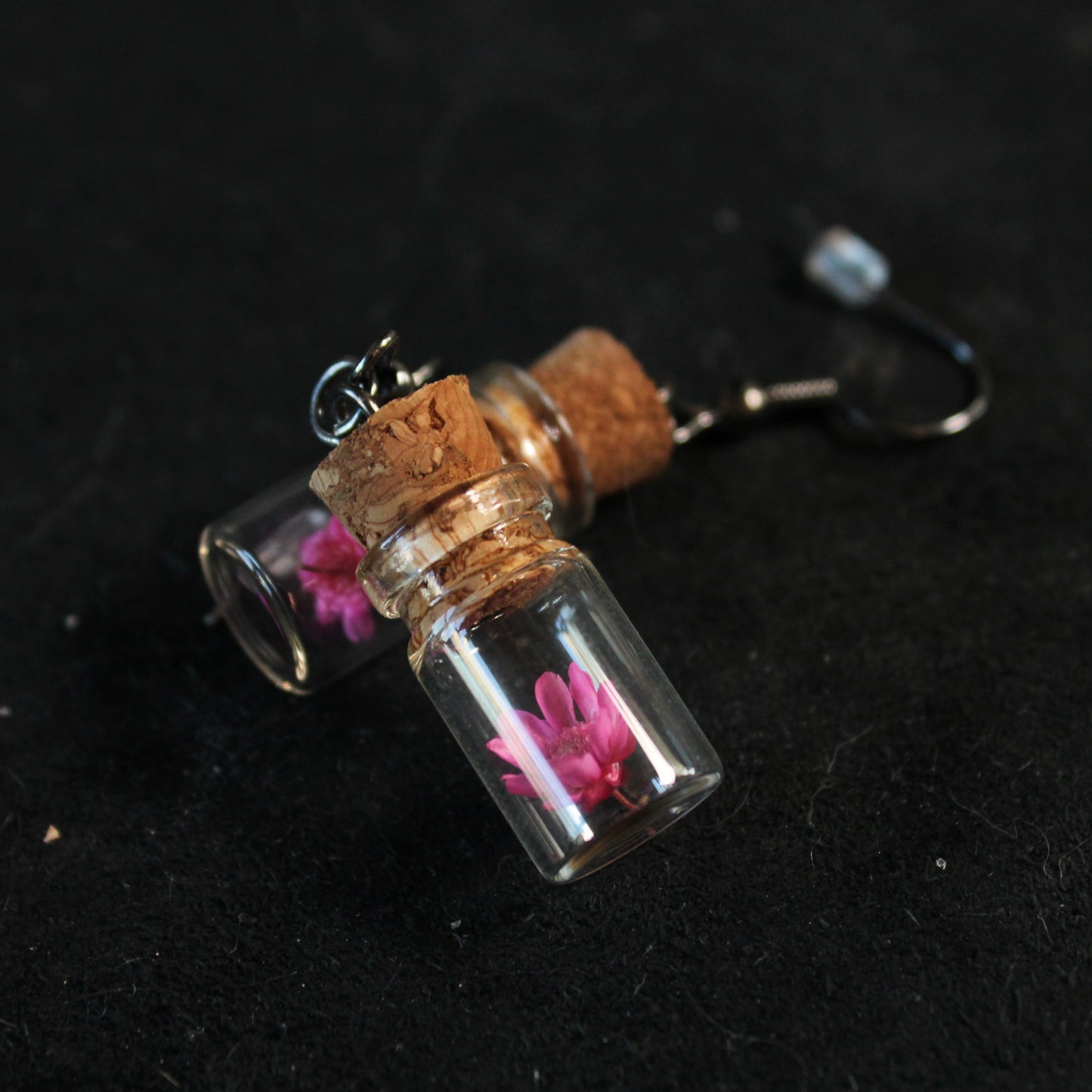 Pink Flower Earrings