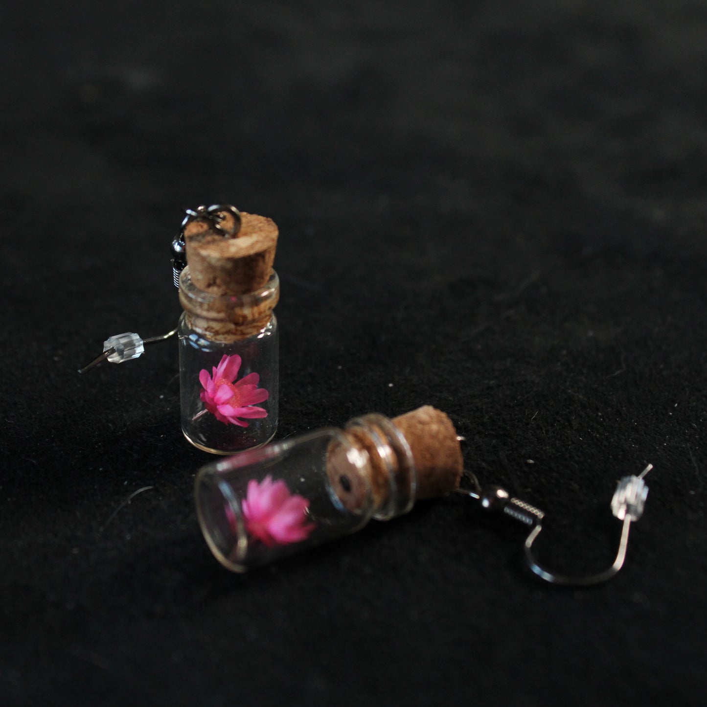 Pink Flower Earrings
