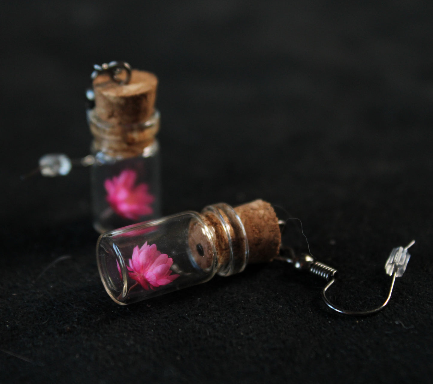 Pink Flower Earrings
