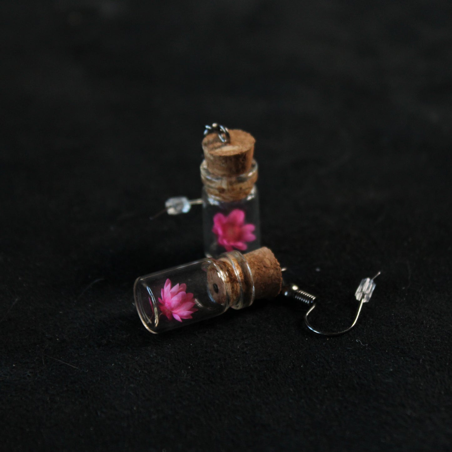 Pink Flower Earrings