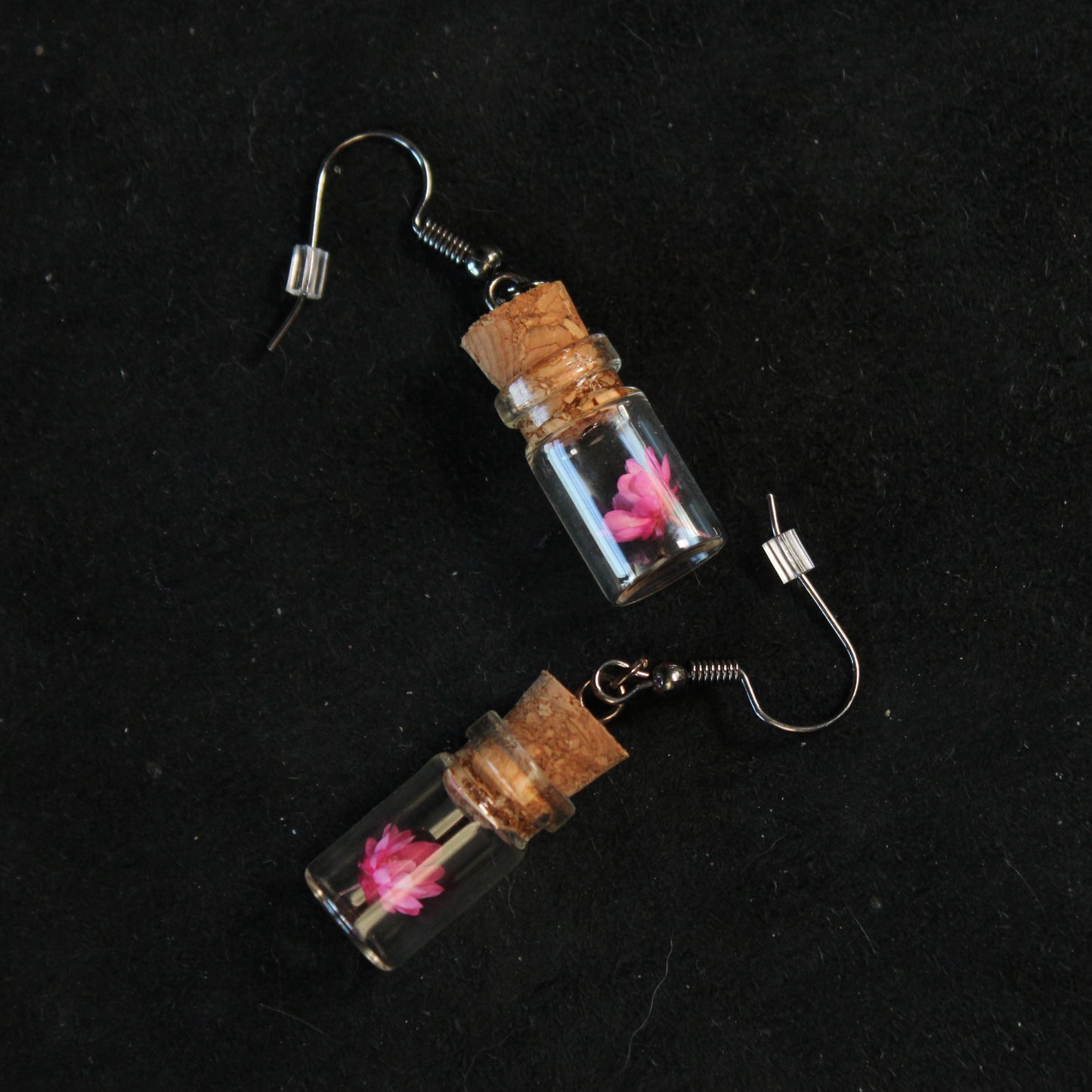 Pink Flower Earrings