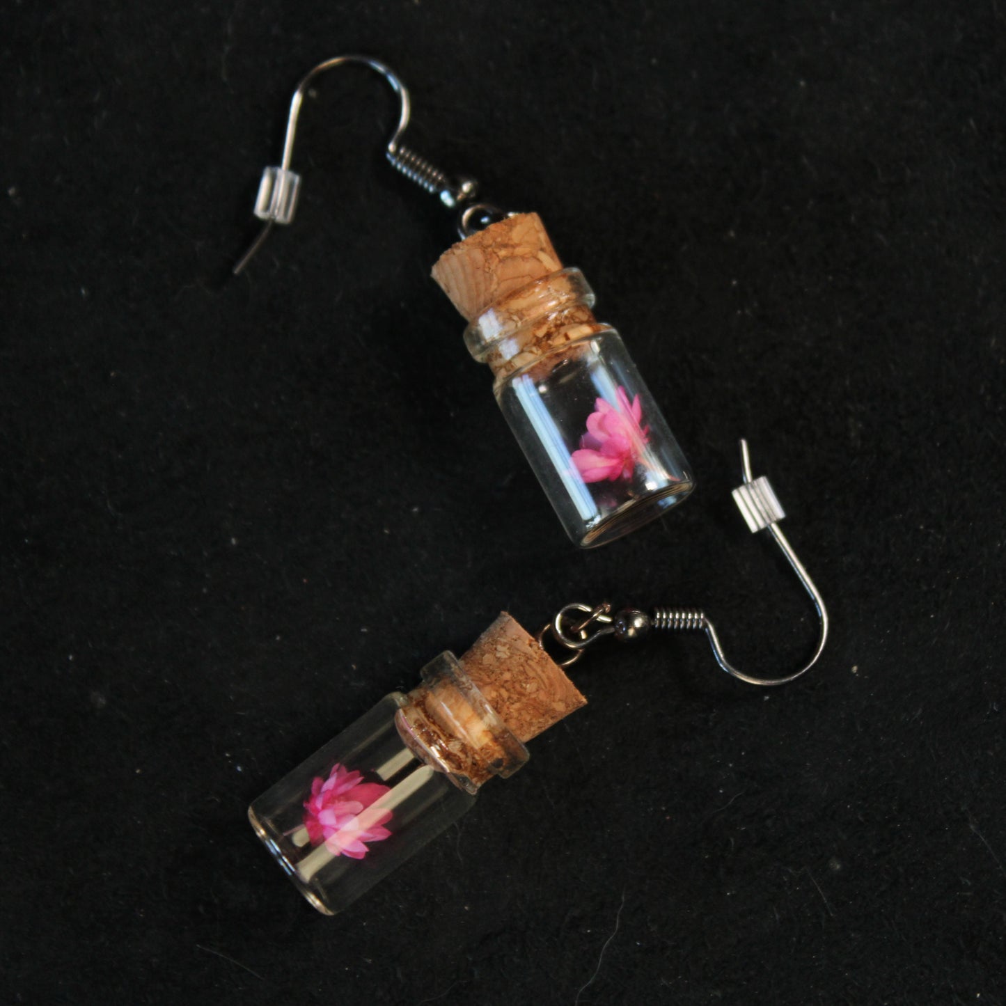 Pink Flower Earrings