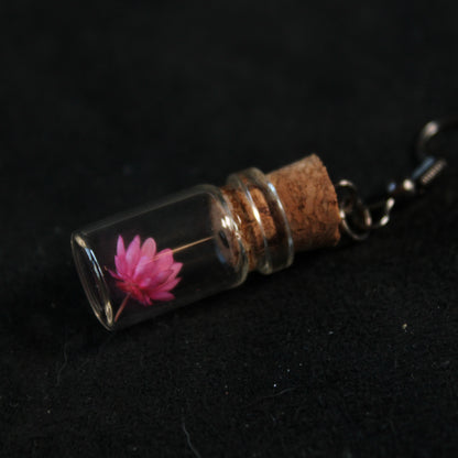 Pink Flower Earrings