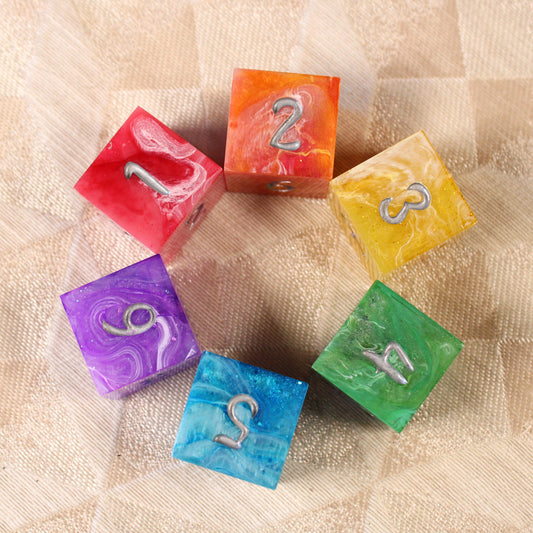 Private Listing for OI - Rainbow Jumbo d6s
