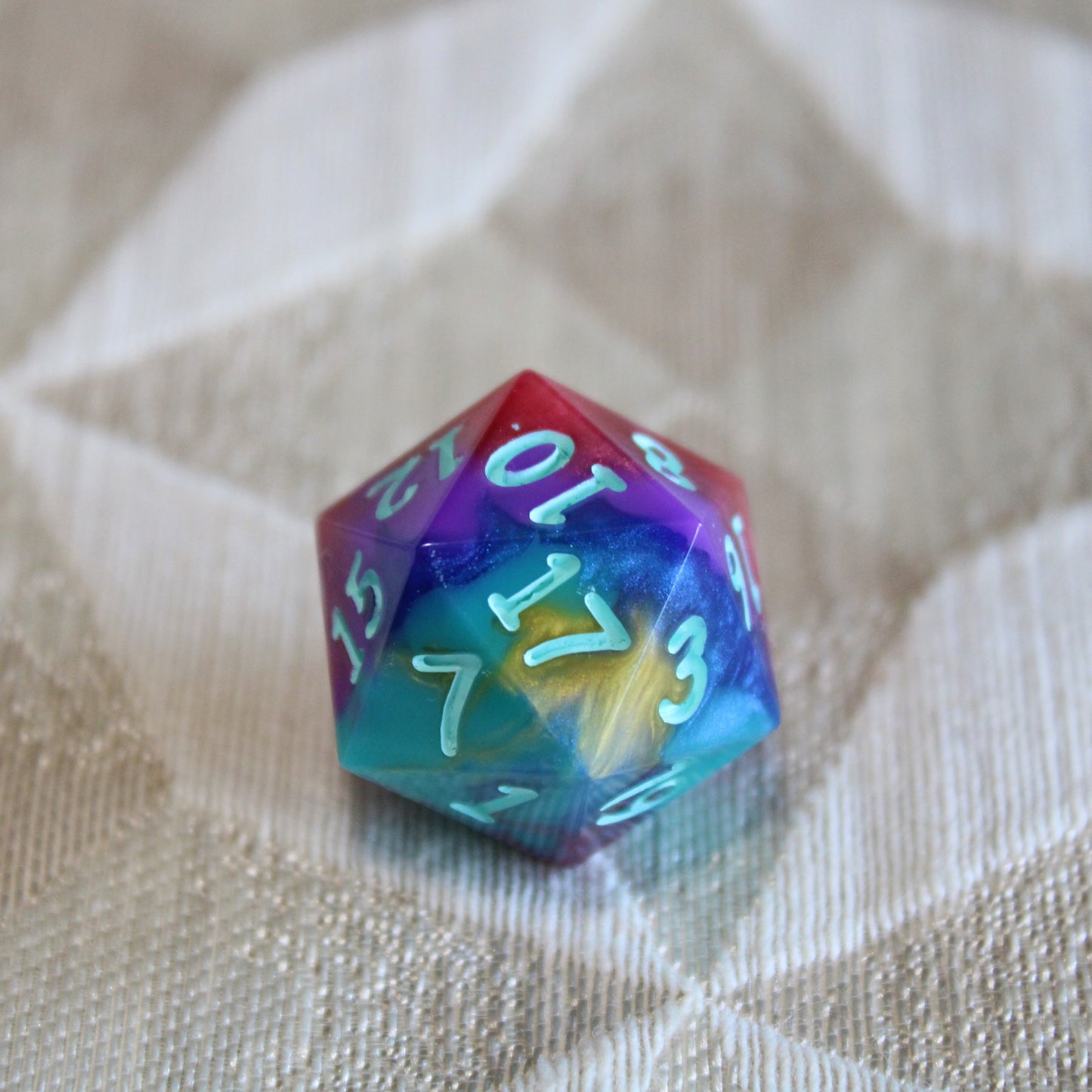 Handmade Technicolor Dice