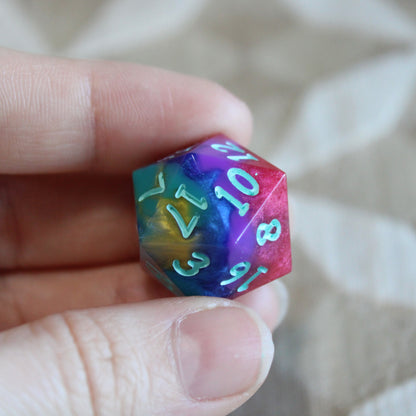 Handmade Technicolor Dice