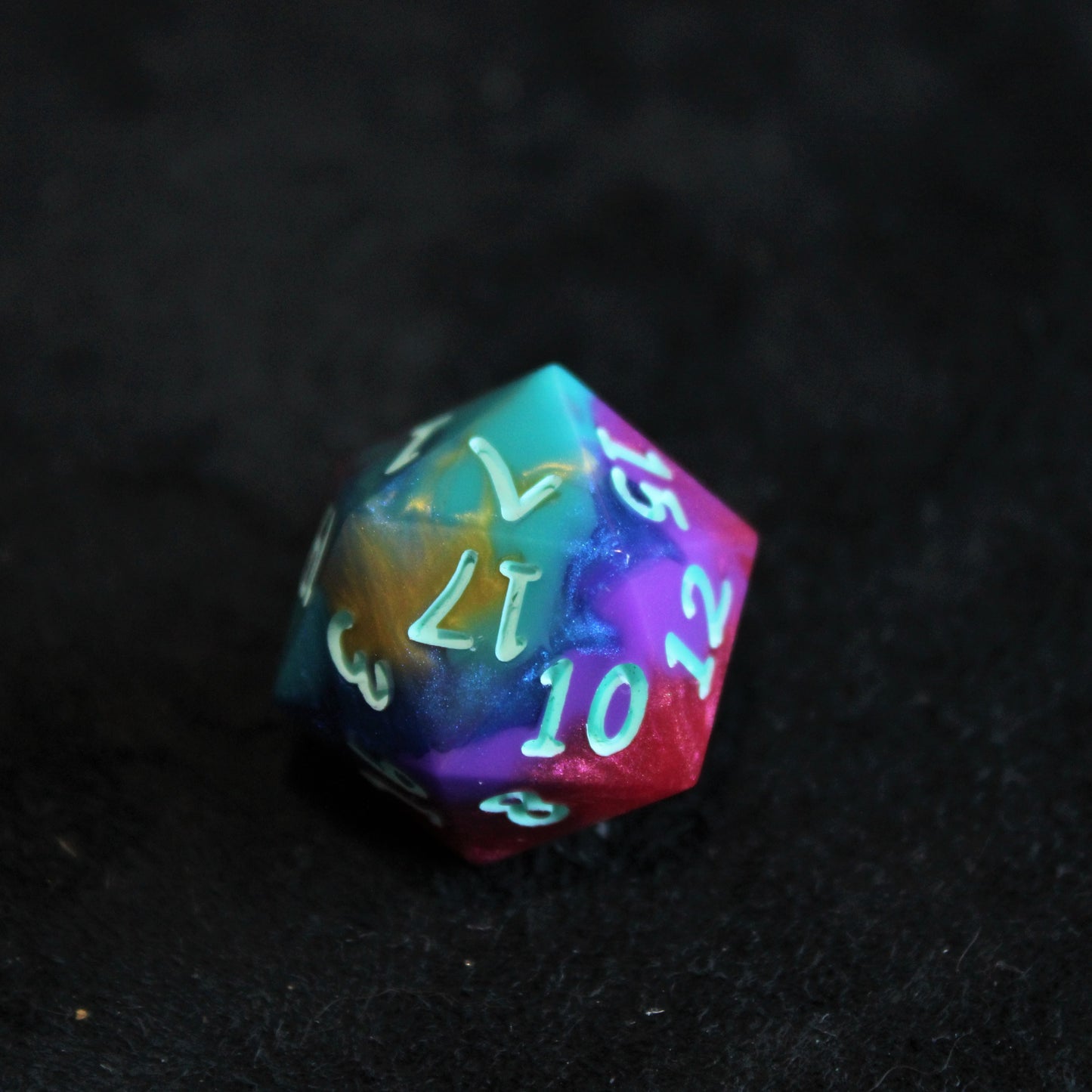 Handmade Technicolor Dice