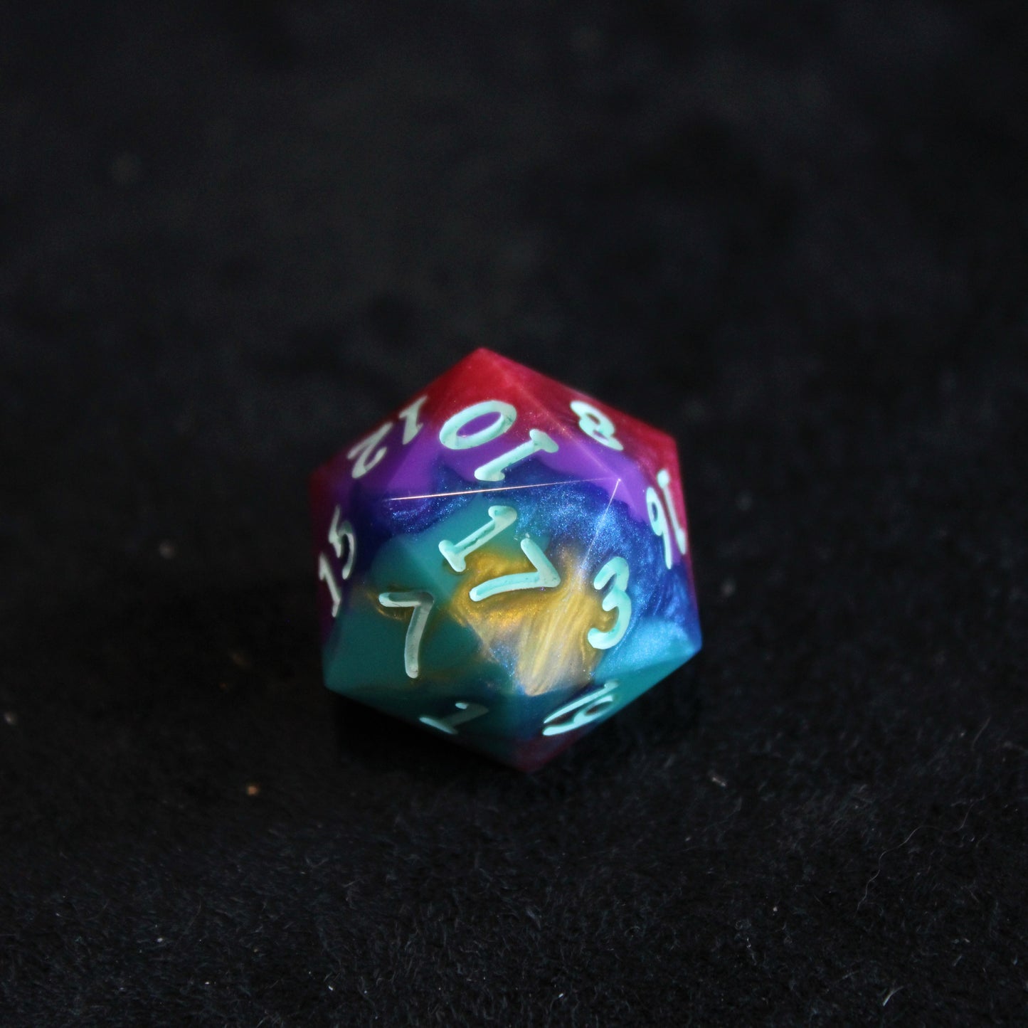 Handmade Technicolor Dice