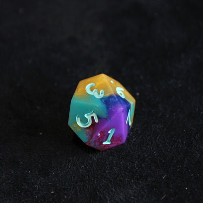 Handmade Technicolor Dice