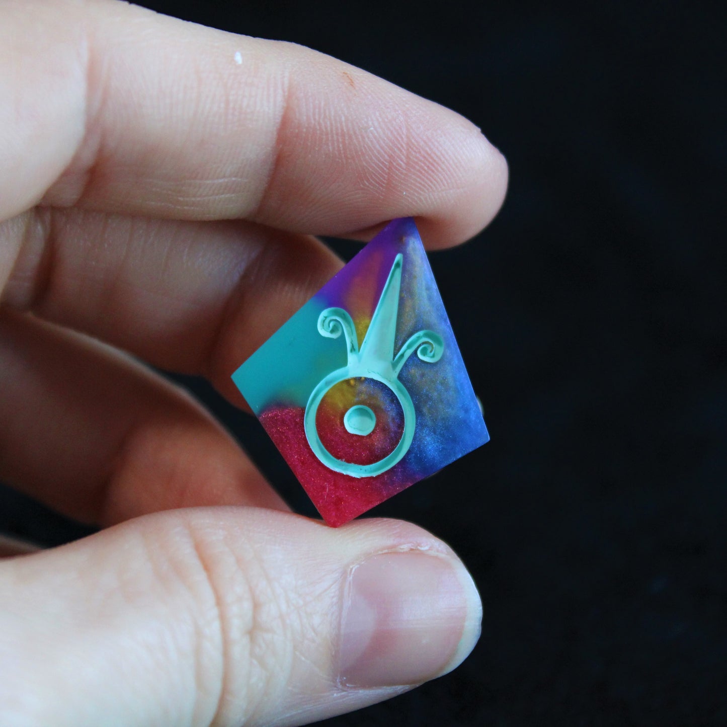 Handmade Technicolor Dice