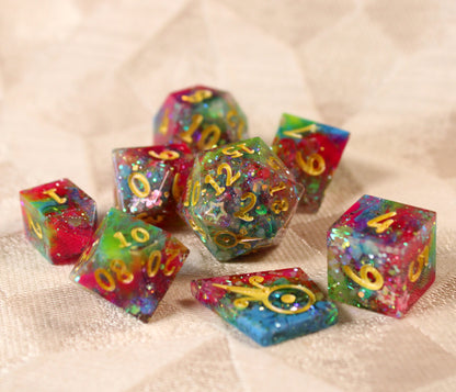 Handmade Unicorn Spit Dice (Glow-in-the-dark)