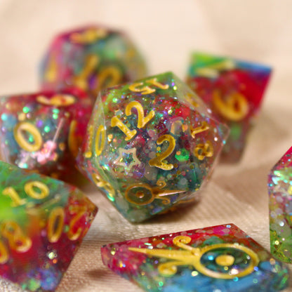 Handmade Unicorn Spit Dice (Glow-in-the-dark)