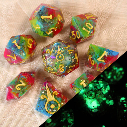 Handmade Unicorn Spit Dice (Glow-in-the-dark)