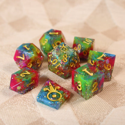 Handmade Unicorn Spit Dice (Glow-in-the-dark)