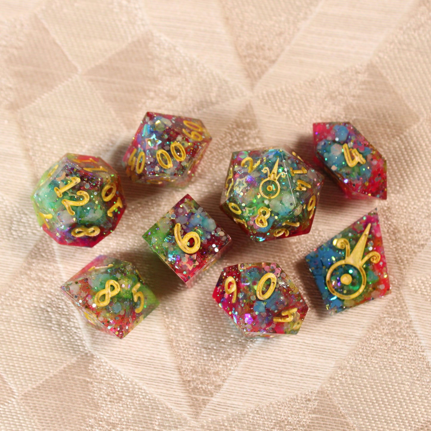 Handmade Unicorn Spit Dice (Glow-in-the-dark)