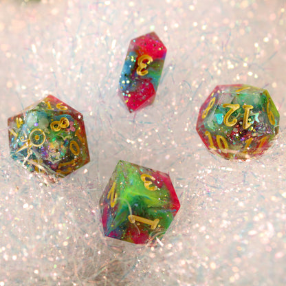 Handmade Unicorn Spit Dice (Glow-in-the-dark)