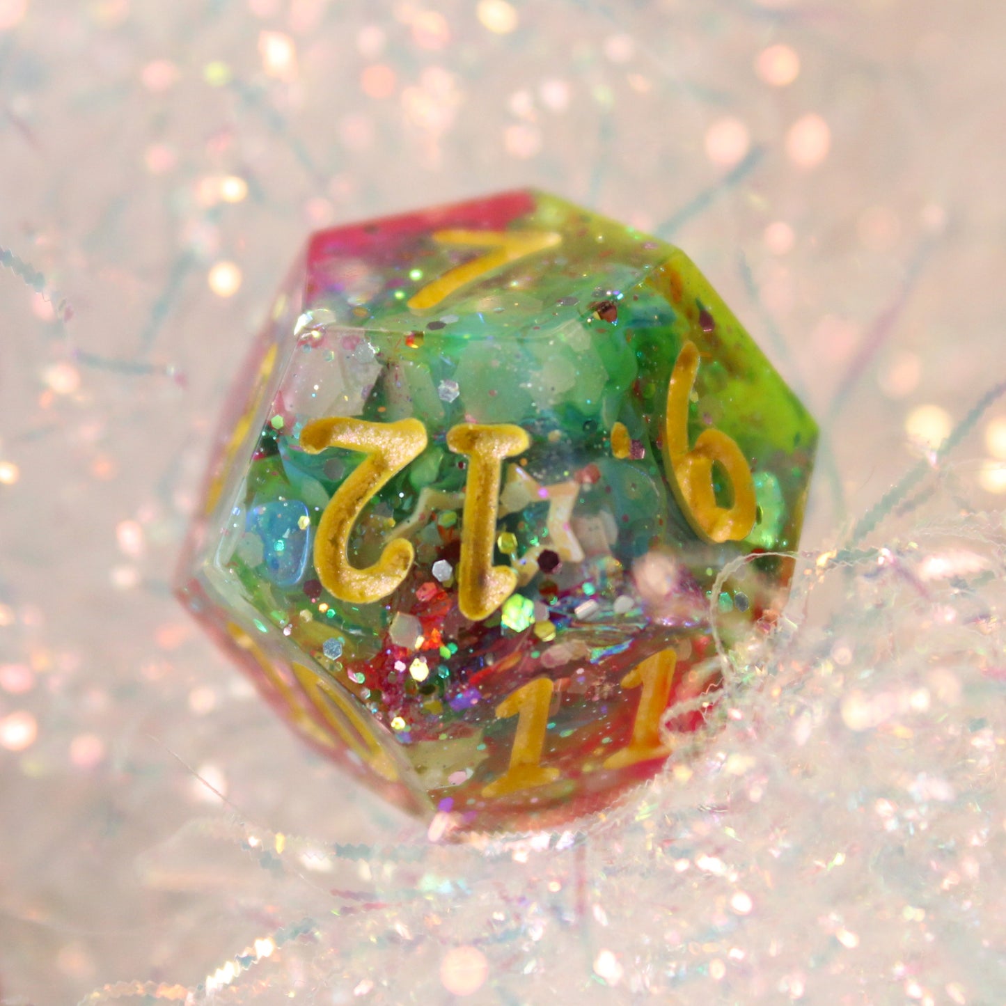 Handmade Unicorn Spit Dice (Glow-in-the-dark)