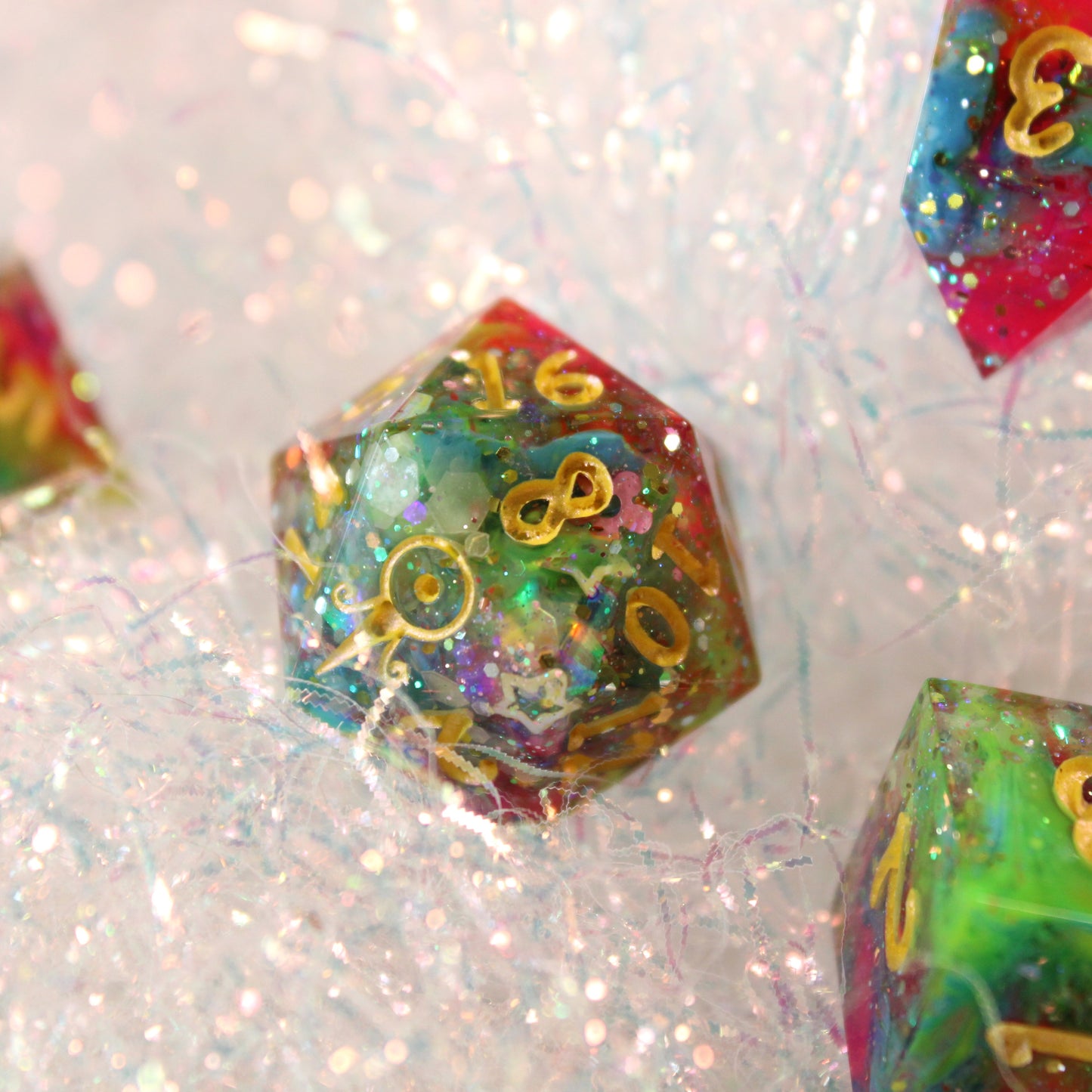 Handmade Unicorn Spit Dice (Glow-in-the-dark)