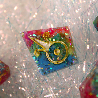 Handmade Unicorn Spit Dice (Glow-in-the-dark)