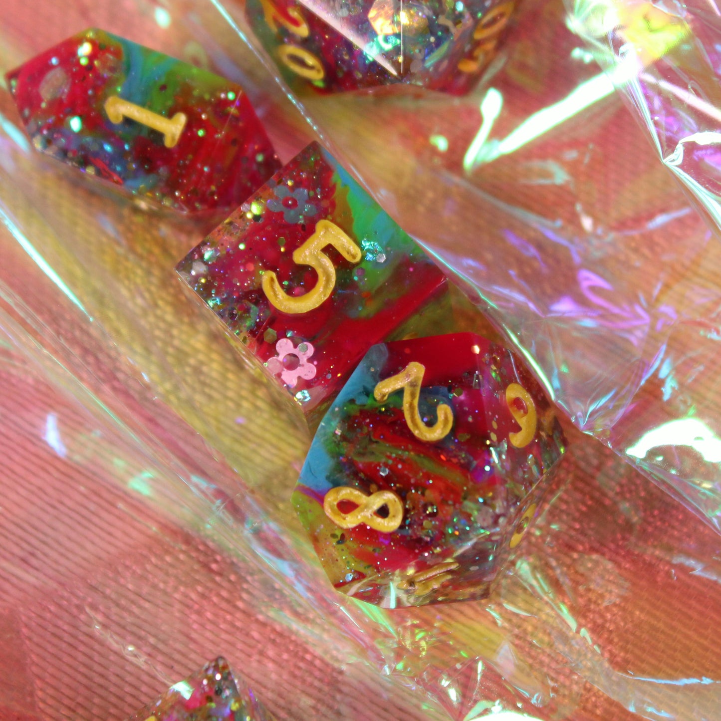Handmade Unicorn Spit Dice (Glow-in-the-dark)