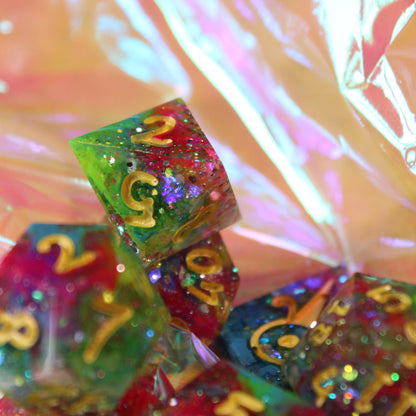 Handmade Unicorn Spit Dice (Glow-in-the-dark)