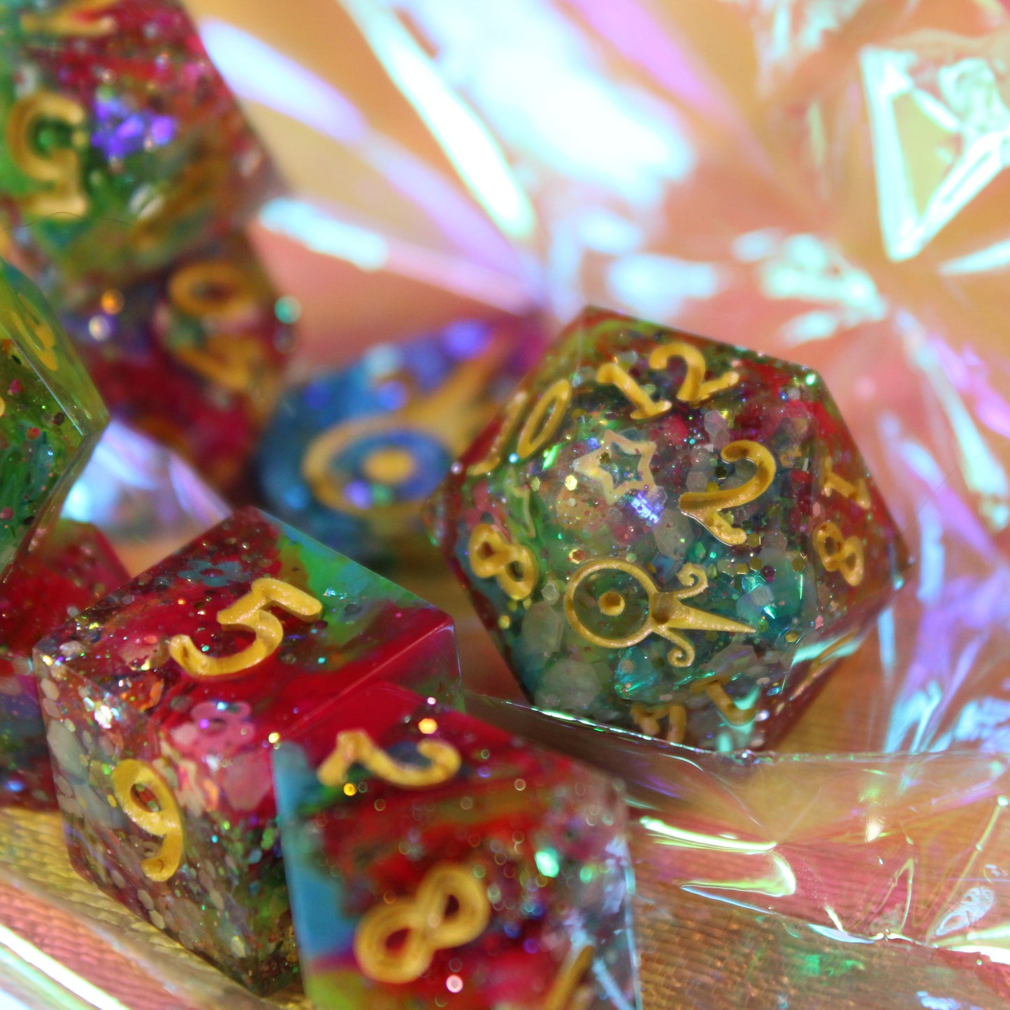 Handmade Unicorn Spit Dice (Glow-in-the-dark)