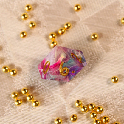Handmade Carnival Swirl Dice