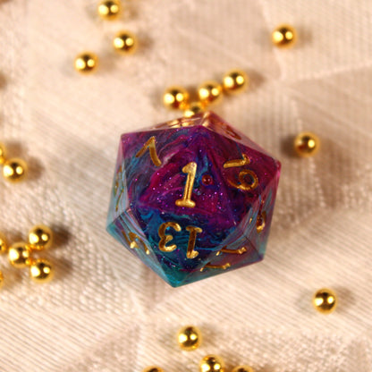 Handmade Carnival Swirl Dice