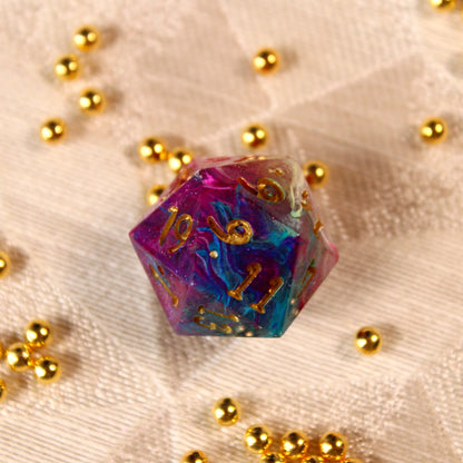 Handmade Carnival Swirl Dice