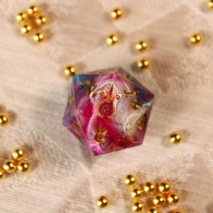 Handmade Carnival Swirl Dice