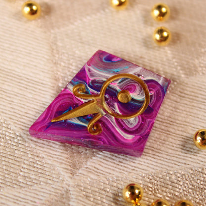 Handmade Carnival Swirl Dice