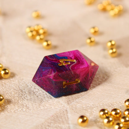 Handmade Carnival Swirl Dice