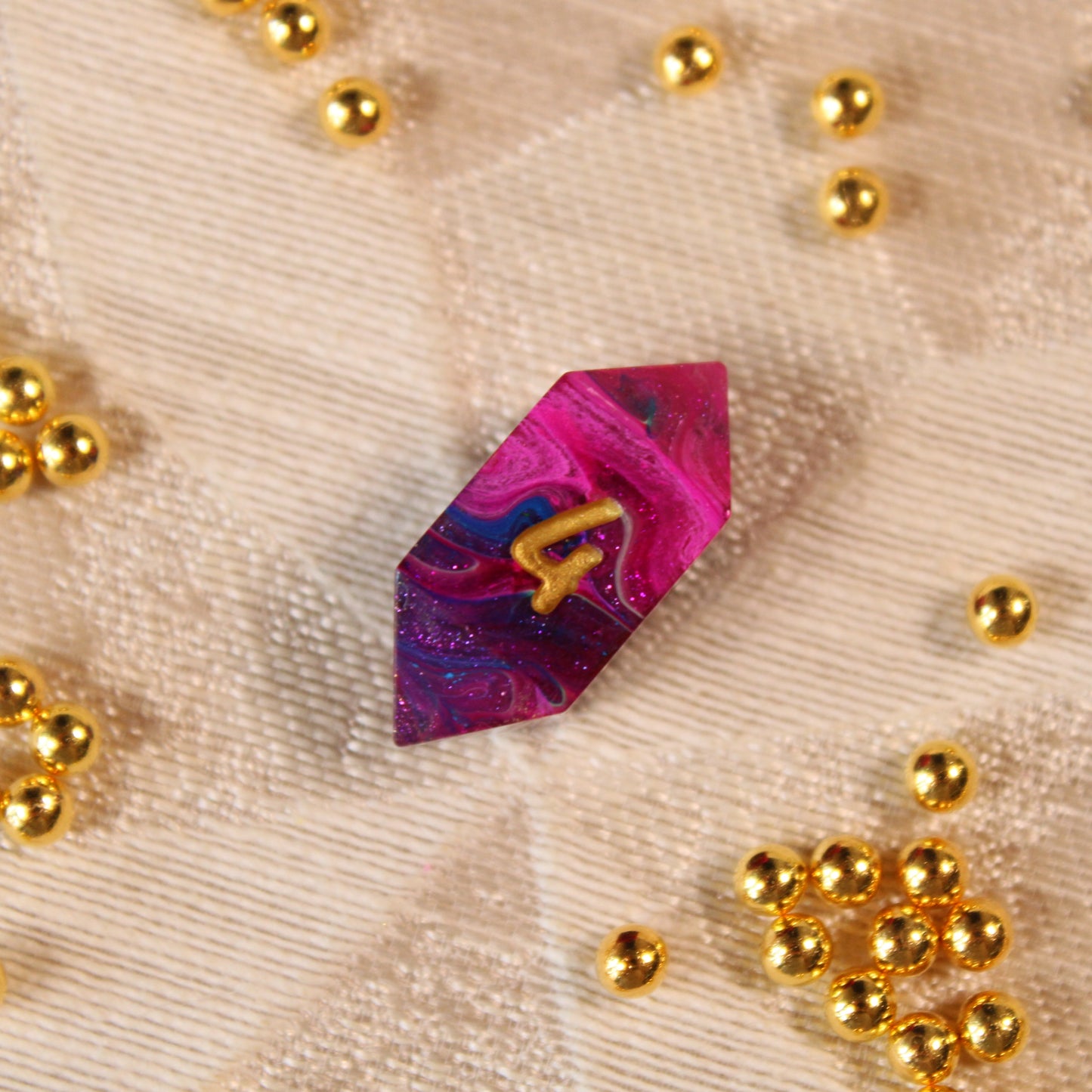 Handmade Carnival Swirl Dice