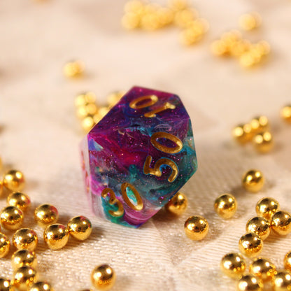 Handmade Carnival Swirl Dice