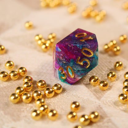 Handmade Carnival Swirl Dice
