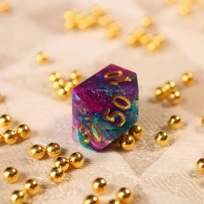 Handmade Carnival Swirl Dice