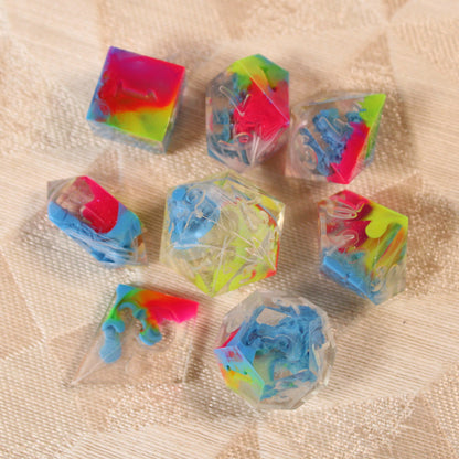 RAW Handmade Rainbow Parakeet Dice