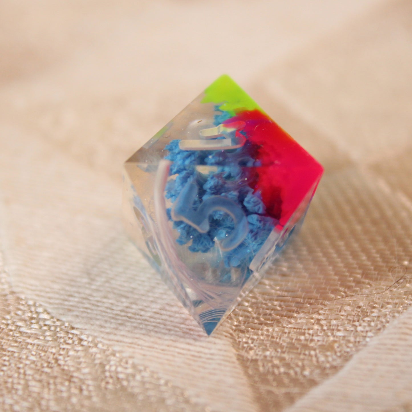 RAW Handmade Rainbow Parakeet Dice