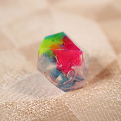 RAW Handmade Rainbow Parakeet Dice