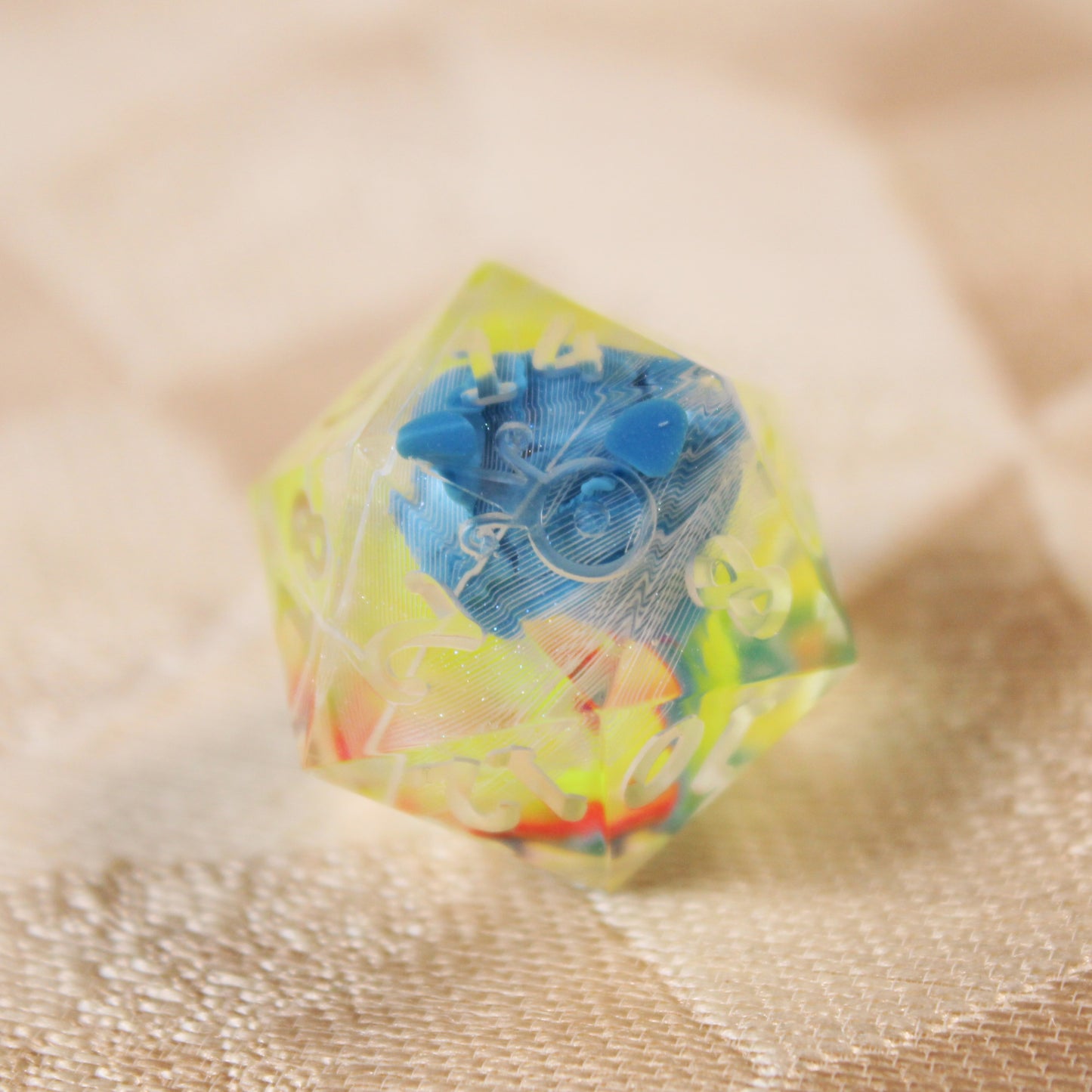 RAW Handmade Rainbow Parakeet Dice