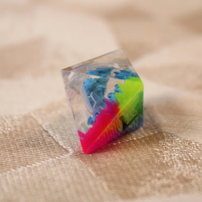 RAW Handmade Rainbow Parakeet Dice