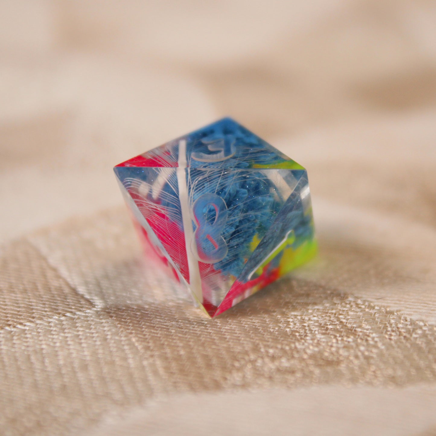RAW Handmade Rainbow Parakeet Dice